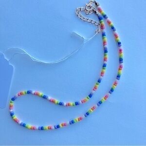 🍒 5/$25 🍒 Handmade Beaded Necklace Rainbow | E14